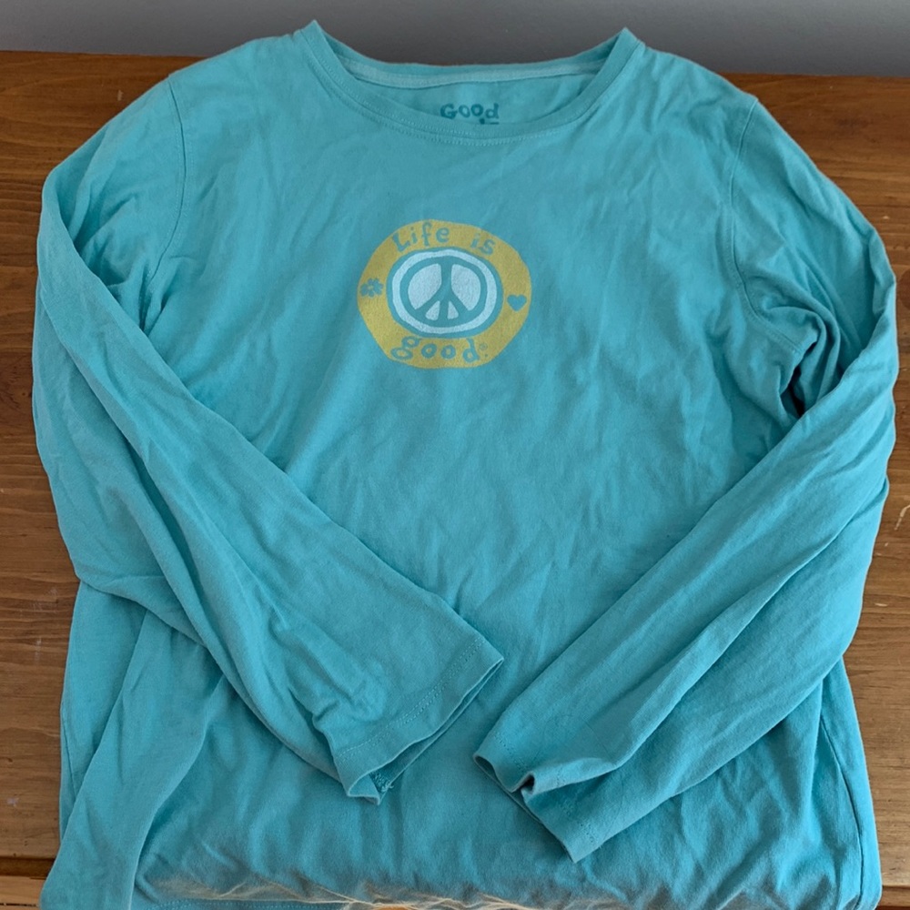 life is good blue/green long sleeve